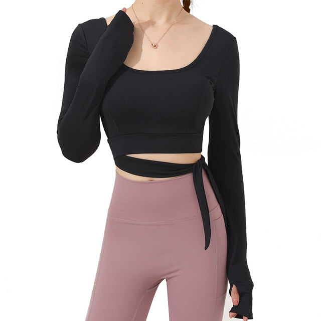 Jazzy LUXE Bow Sports Crop - Black